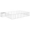 Dog Kennel Silver 325.6 ftÂ² Steel