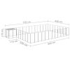 Dog Kennel Silver 325.6 ftÂ² Steel