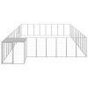 Dog Kennel Silver 325.6 ftÂ² Steel