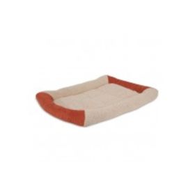 Aspen Self Warming Bolster Dog Mat Barn Red, Cream 28.5 Inches X 18.5 Inches