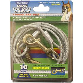 Four Paws Heavy Weight Tie Out Cable Silver 10 Feet