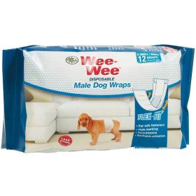 Four Paws Wee-Wee Disposable Male Dog Wraps 12 Count X-Small / Small