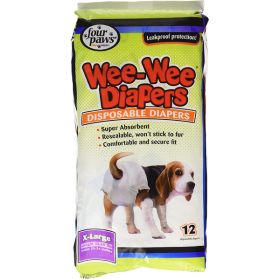 Four Paws Wee-Wee Disposable Dog Diapers 12 Count Large / X-Large