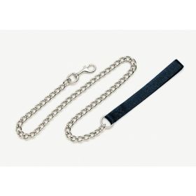 Titan Chain Dog Leash with Nylon Handle Black 2 mm x 4 ft