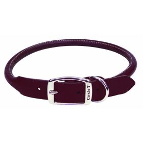 Circle T Latigo Leather Round Dog Collar Brown 5/8 in x 16 in