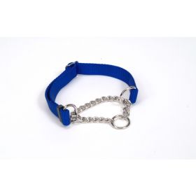 Check-Choke Adjustable Check Training Dog Collar Blue 3/4 in x 14-20 in