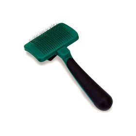 Safari Dog Self-Cleaning Slicker Brush Light Green, Dark Green Small