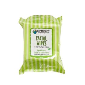 Earthbath Hypo-Allergenic Facial Wipes for Dogs, Cats, Puppies & Kittens 25ct