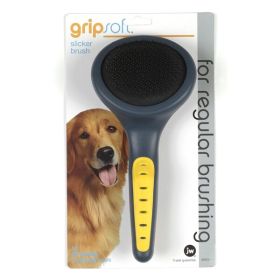 JW Pet Slicker Brush Grey, Yellow Large