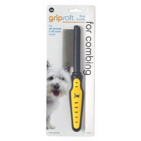 JW Pet Comb Fine Grey, Yellow One Size