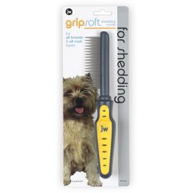 JW Pet Shedding Comb Grey, Yellow One Size