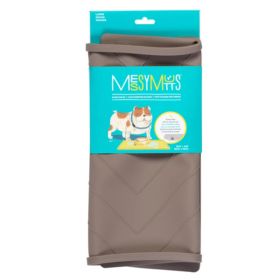 Messy Mutts Dog Silicone Mat Metal Rods Grey Large