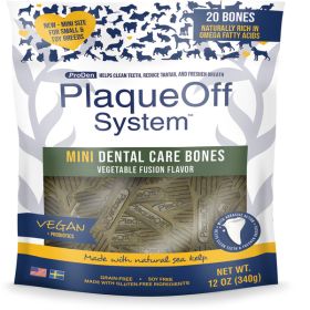 Proden Plaqueoff System Mini Dental Care Bones Vegetable Fusion Flavor Dog Treats, 12Oz