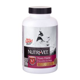 NutriVet Nasty Habit for Dogs Liver Chewables 1ea/120 ct