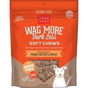 Cloudstar WAGMORE DOG GRAIN FREE SOFT & CHEWY PEANUT BUTTER & APPLE 5OZ