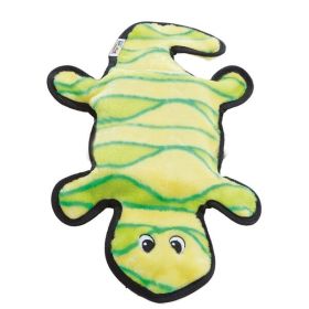 Outward Hound Invincibles Dog Toy Gecko 4 Squeakers Yellow/Green Large