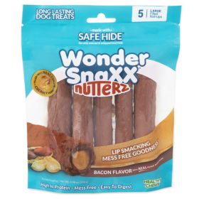 Wonder SnaXX NutterZ Dog Treat Bacon with peanut butter 1ea/5 ct, LG