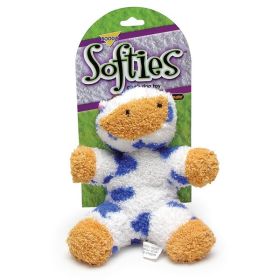 Booda Softies Dog Toy Cow Multi-Color Medium