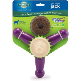 Busy Buddy Jack Dog Toy Purple, White Small