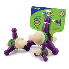 Busy Buddy Jack Dog Toy Purple, White Medium