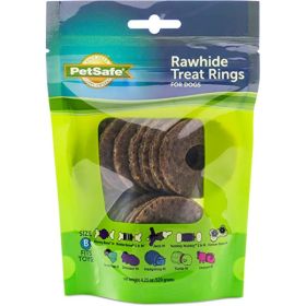 Busy Buddy Peanut Butter Flavor Rawhide Rings Dog Treat Medium Size B