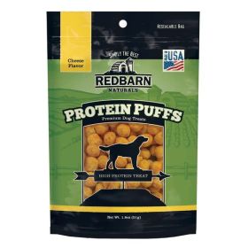 Redbarn Pet Products Protein Puffs Dog Treats Cheese 1.8 oz