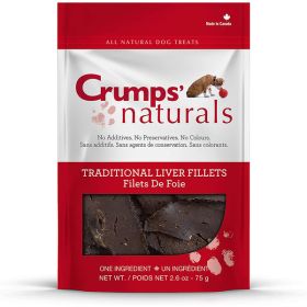 Crumps Naturals Traditional Liver Fillets  5.6 oz (160g) (100% Beef Liver)