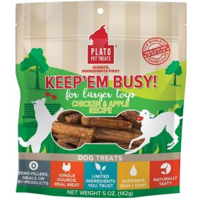 Plato Keep 'Em Busy Chicken and Apple Treats Large 5Oz