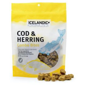 Icelandic+ Cod & Herring Combo Bites Fish Dog Treat 3.52-Oz Bag