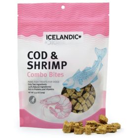 Icelandic+ Cod & Shrimp Combo Bites Fish Dog Treat 3.52-Oz Bag