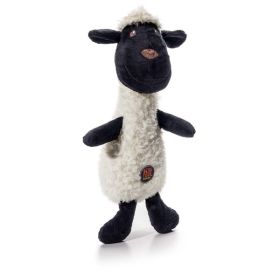 Charming Pet Products Scruffles Lamb Plush Dog Toy Black, White Small