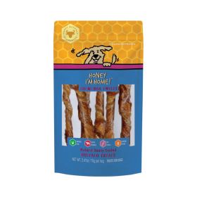 Honey I'M Home Dog Natural Honey Coated Buffalo Treats Tremenda Twists 2.47Oz