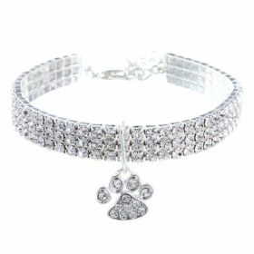 Diamond Pet Collars (Color: White)