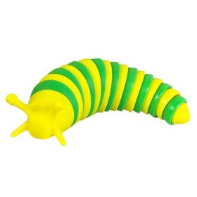 Rainbow Caterpillar Cat Toy Training (Color: yellow head)