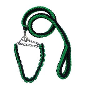 Collar Leash Small Large and Medium Dogs (Color: Black-Green)