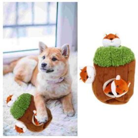 4-Pack Pet Interactive Plush Play Toys (Color: Orange)