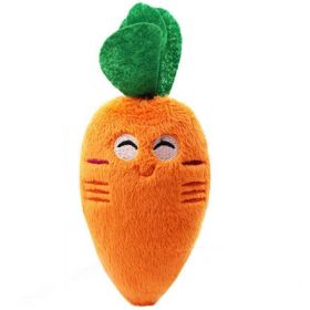 puppy fruit plush toy (Color: carrot)